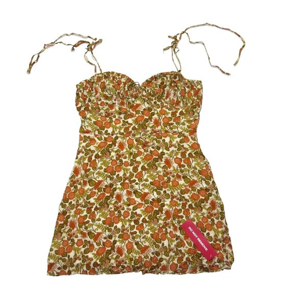 NWT Realisation The Devon in 70s Floral Silk Short Mini Tank Dress M $190 - Picture 3 of 15